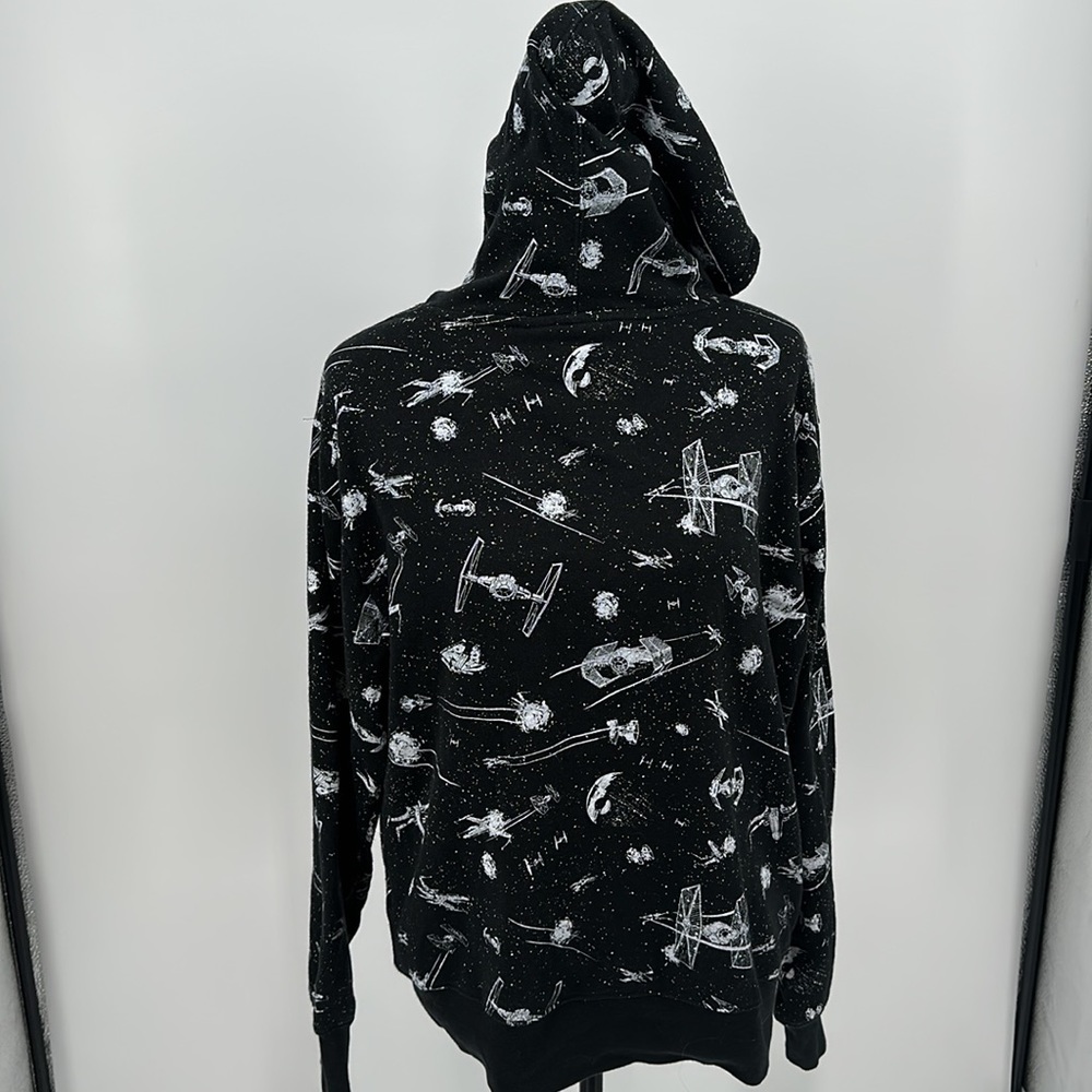 Star Wars Hoodie X Wing sweatshirt size Small black and white